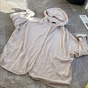 Urban Outfitters Out From Under Colette Open Front Hooded Cardigan Beige M